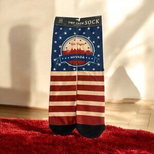 New  Socks Las Vegas Nevada Souvenir One Size Fits Most Red White Blue NEW
